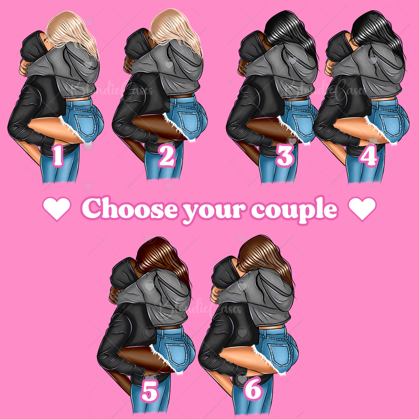 Custom Couple Zebra Floral Print Phone Case