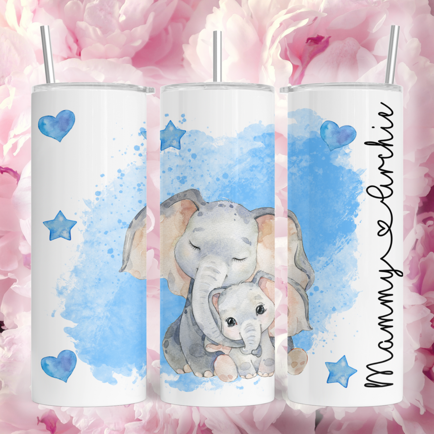 Mummy and Baby Elephant 20oz Tumbler