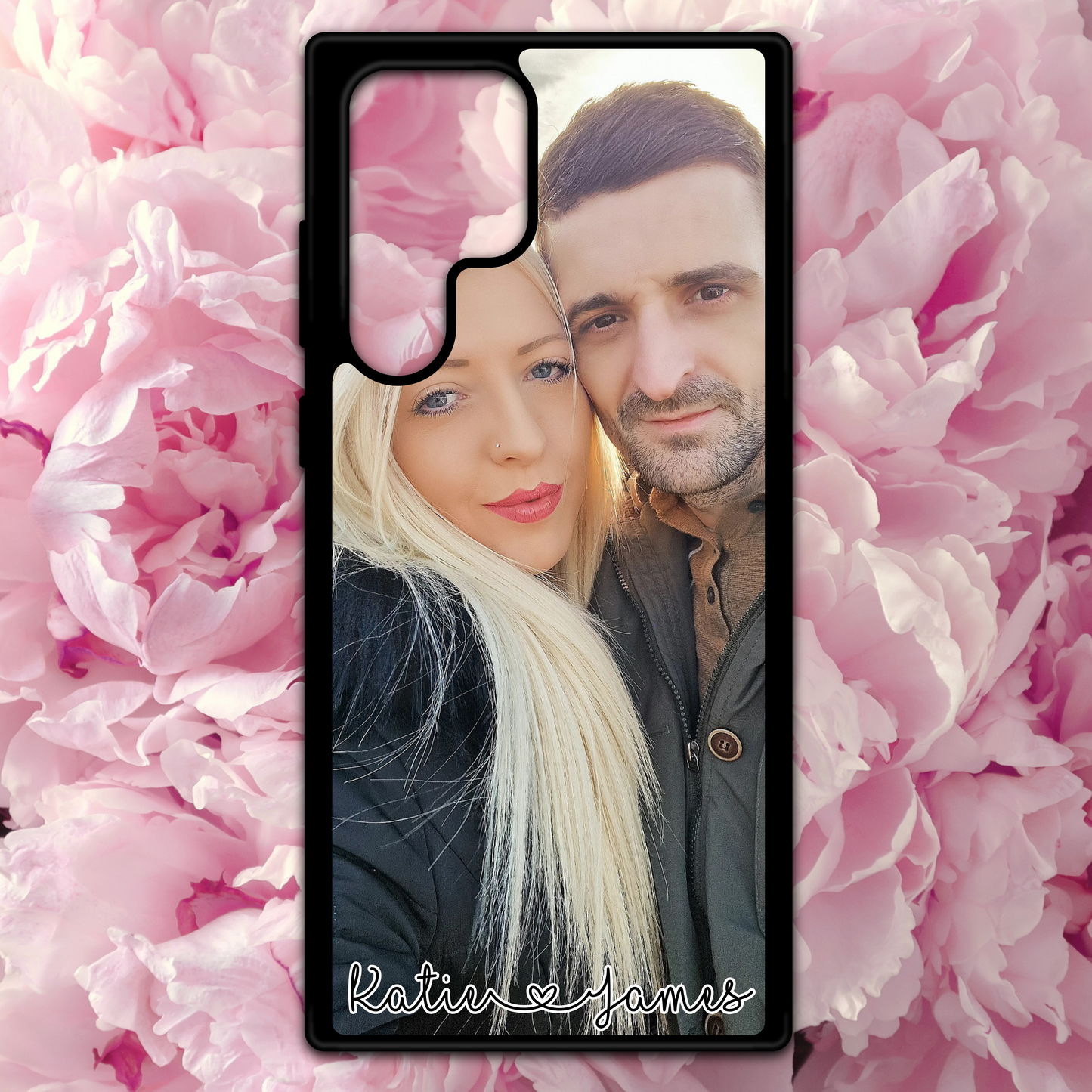 Personalised Couple Photo Phone Case With Names