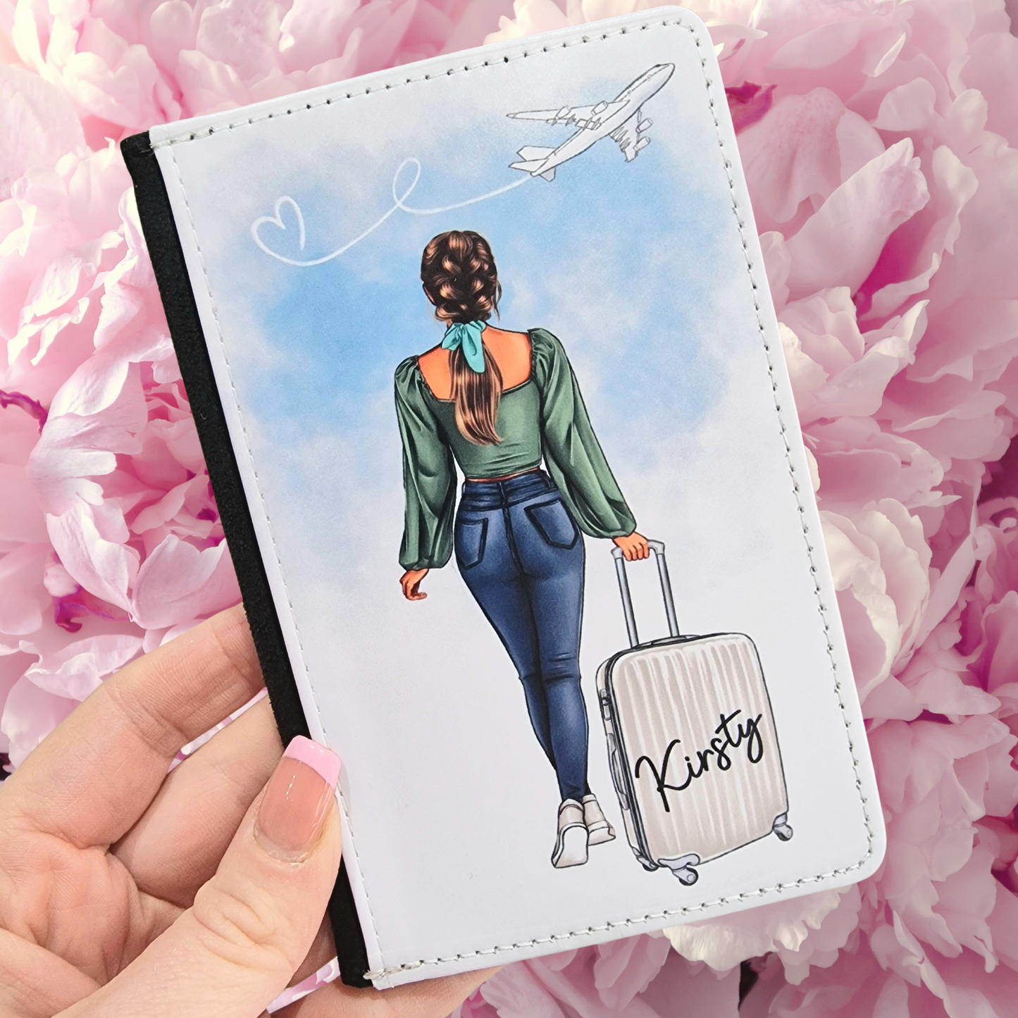 Travel Girl Personalised Passport Cover