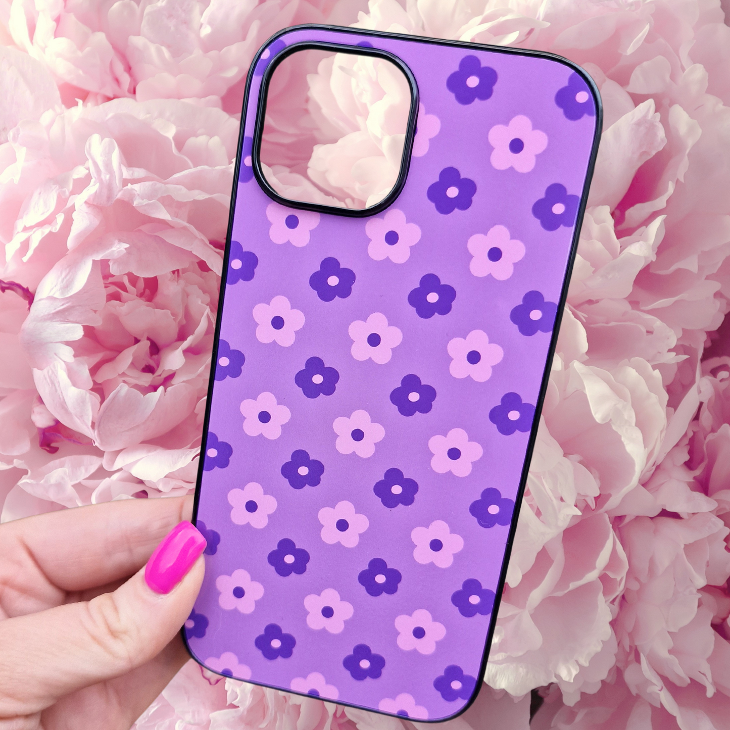 Purple Retro Heart, Leopard Print, Zebra Print and Floral Phone Cases