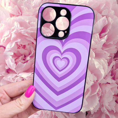 Purple Retro Heart, Leopard Print, Zebra Print and Floral Phone Cases