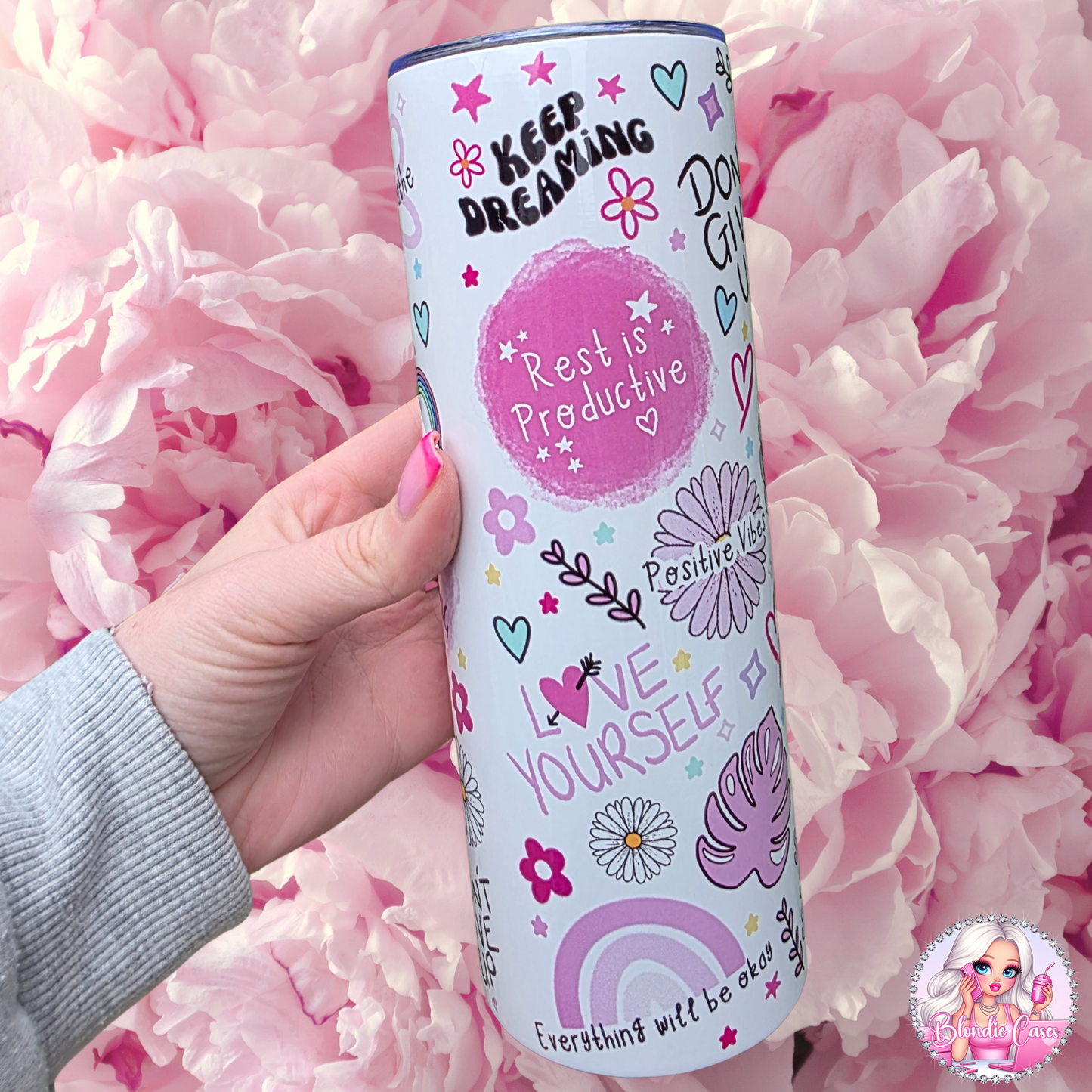 Cup Of Positivity, Affirmations, Self Care 20oz Tumbler