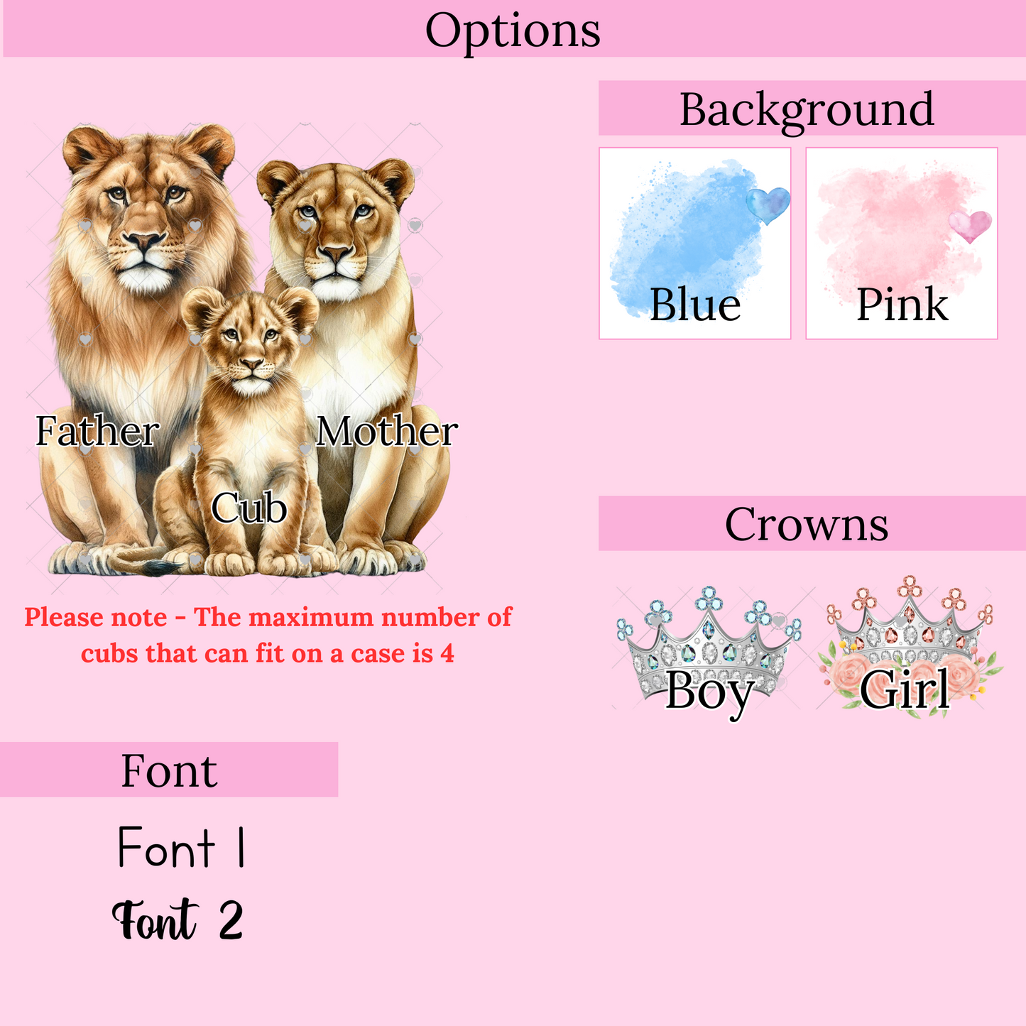 Lion Family Phone Case