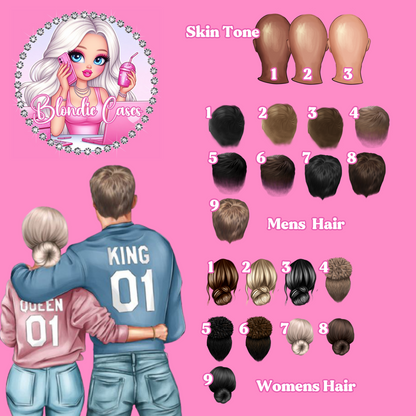 Personalised Couple King And Queen Phone Case