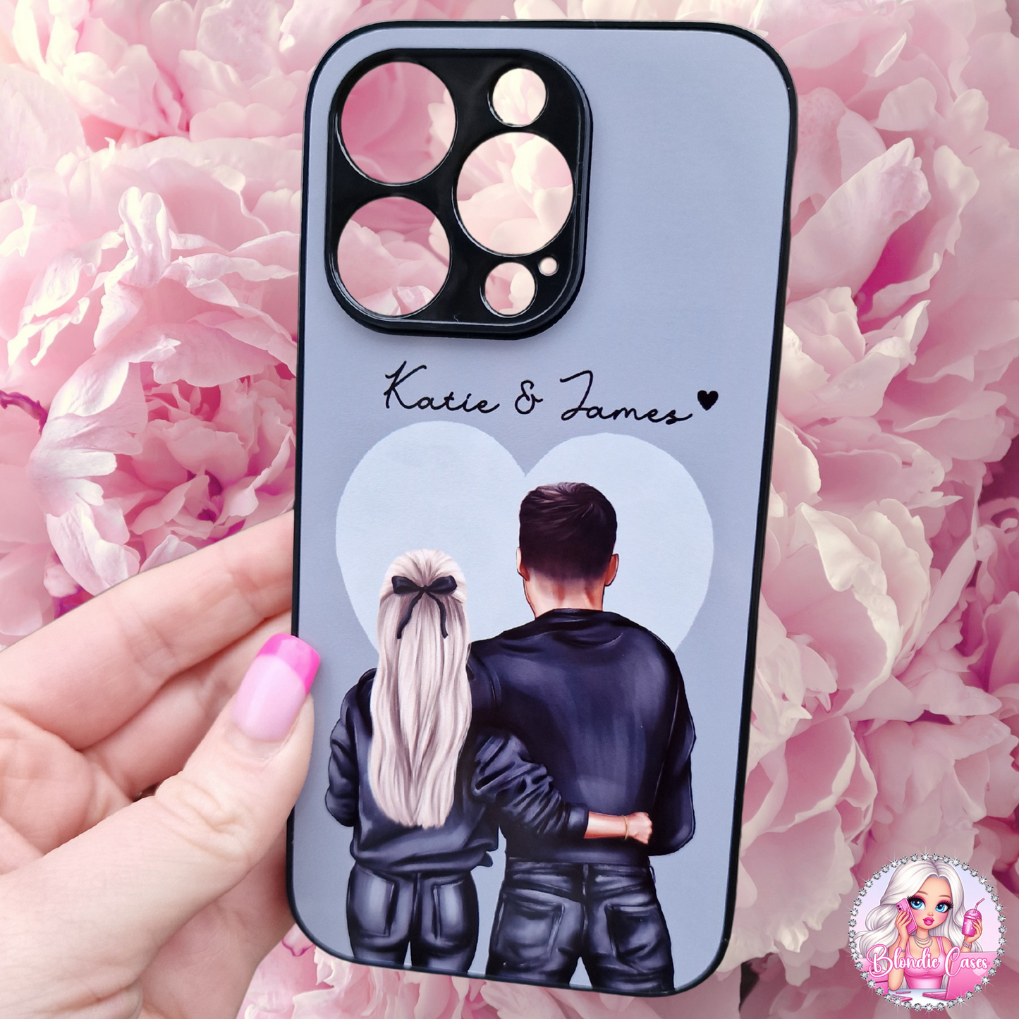 Personalised Couple Heart Phone Case