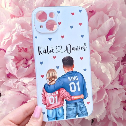 Personalised Couple King And Queen Phone Case