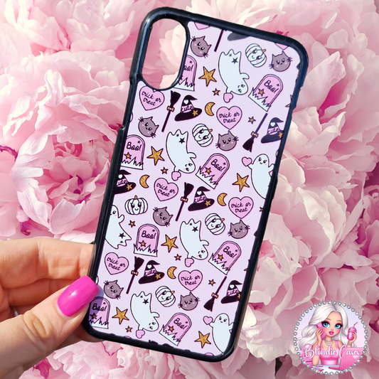 Pink Cute Ghost Halloween Themed Phone Case