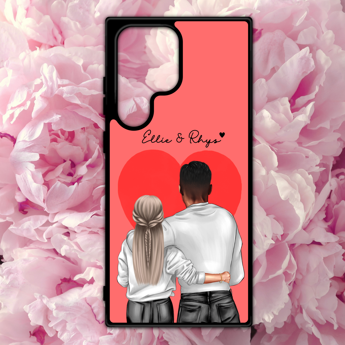 Personalised Couple Heart Phone Case