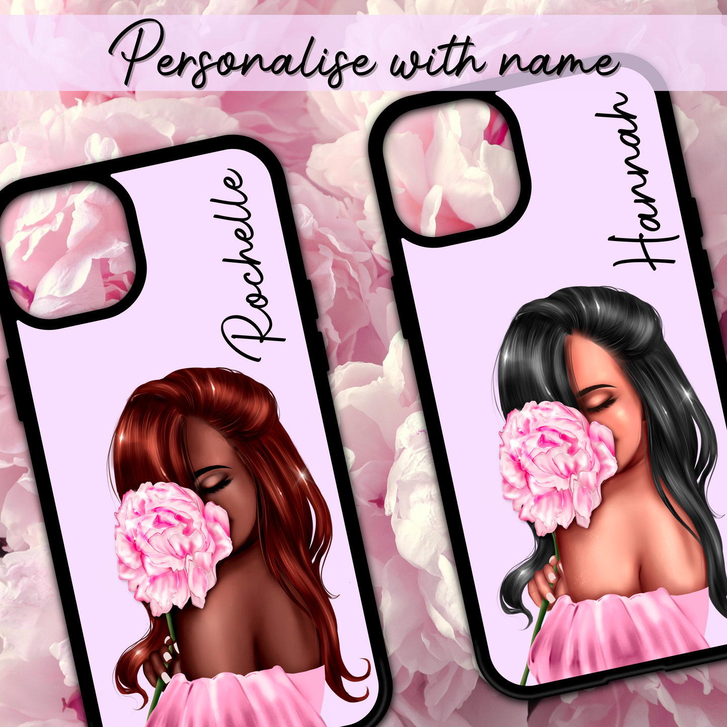 Peony Girl Phone Case