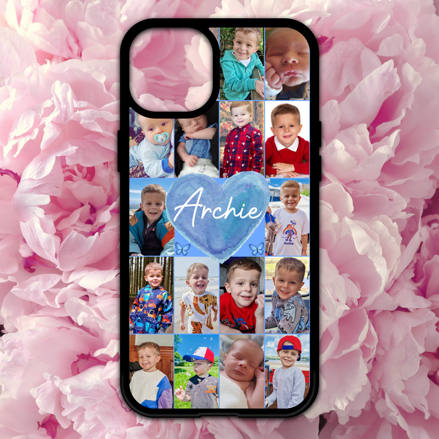 Heart Collage Name Phone Case
