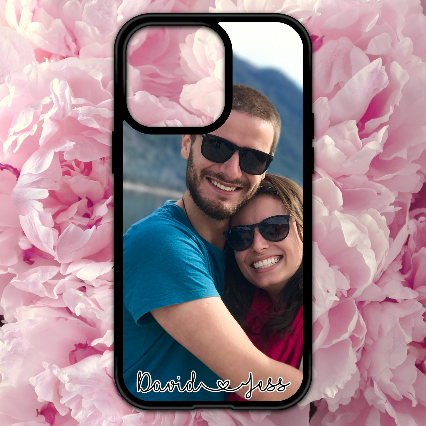 Personalised Couple Photo Phone Case With Names