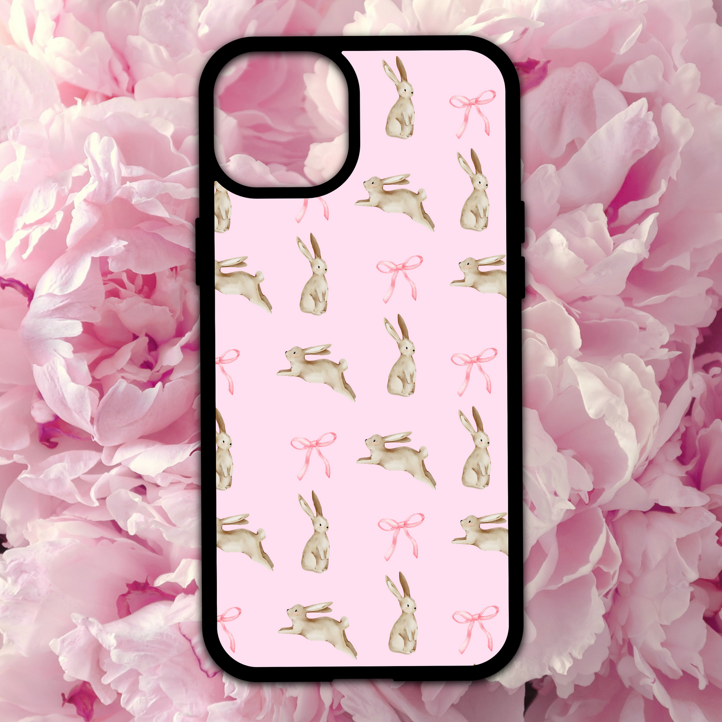Pink Rabbit Floral Bow Phone Cases