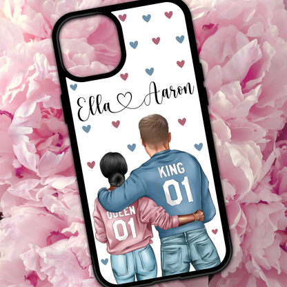 Personalised Couple King And Queen Phone Case