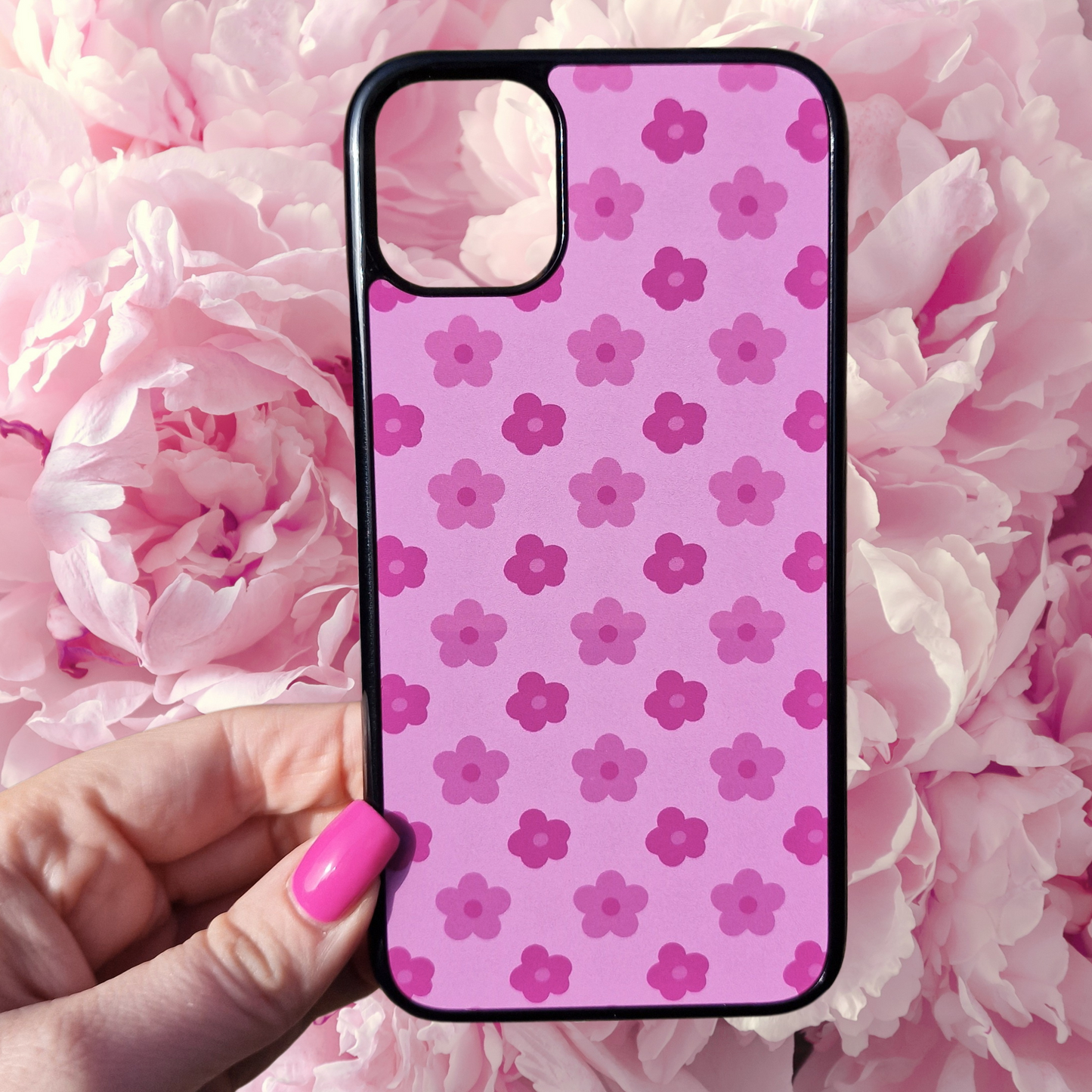 Pink Retro Heart, Leopard Print, Zebra Print and Floral Phone Cases