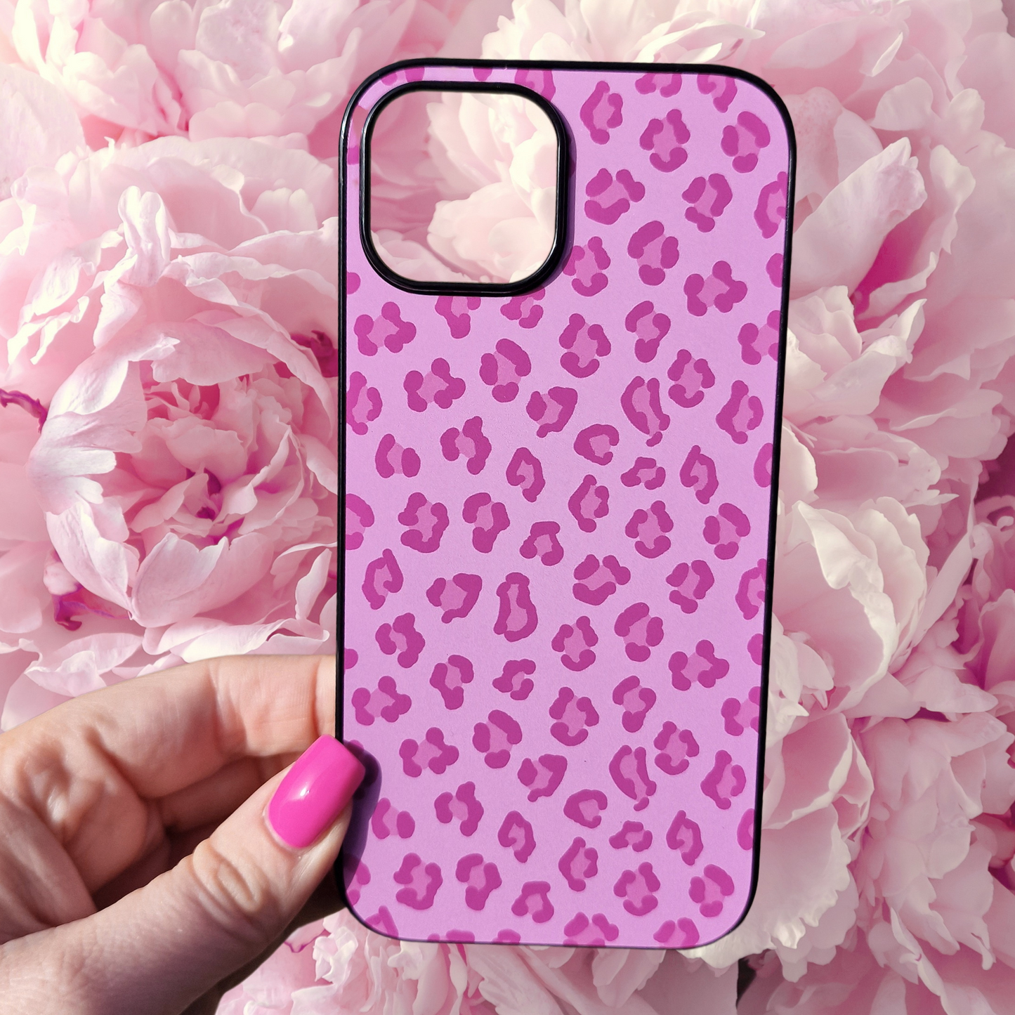Pink Retro Heart, Leopard Print, Zebra Print and Floral Phone Cases