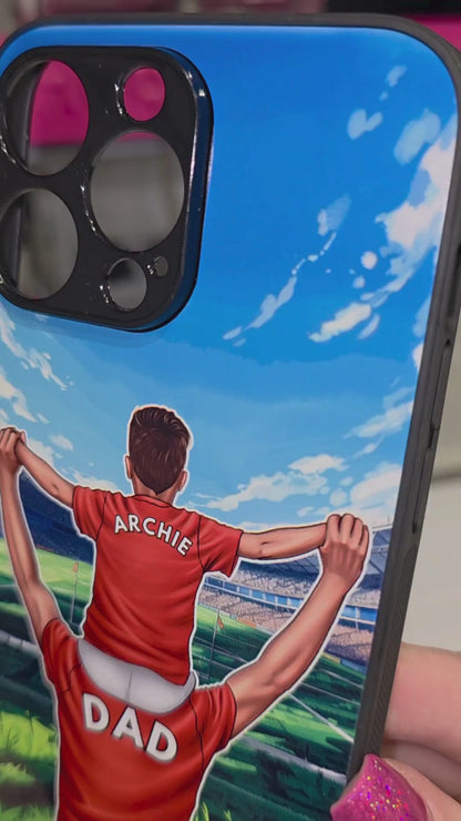 Football Dad and Child Phone Case