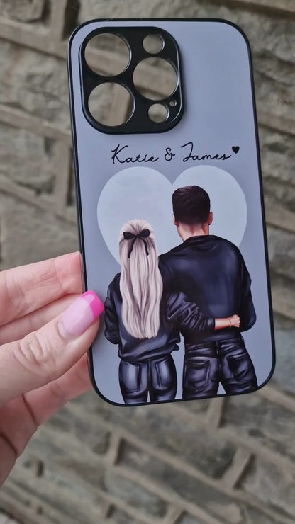 Personalised Couple Heart Phone Case